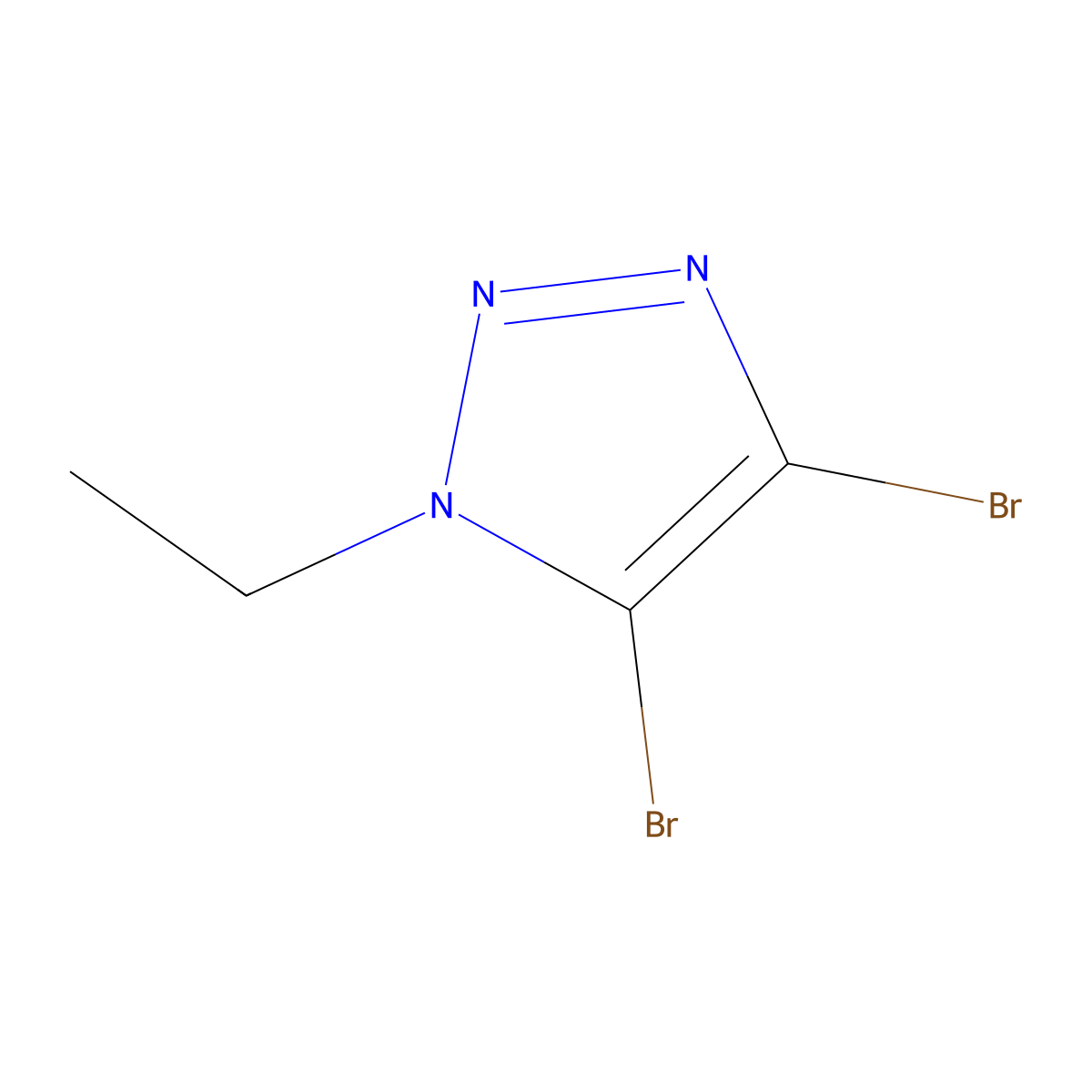 4,5-dibromo-1-ethyl-1H-1,2,3-triazole molecular structure, CAS 1248676-59-6