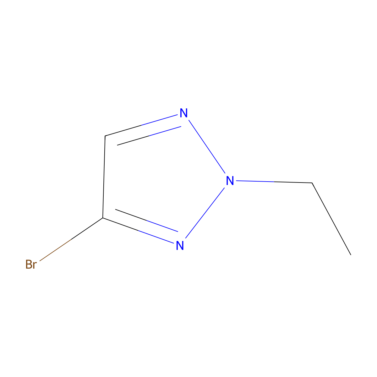 4-bromo-2-ethyl-2H-1,2,3-triazole molecular structure, CAS 1248676-97-2
