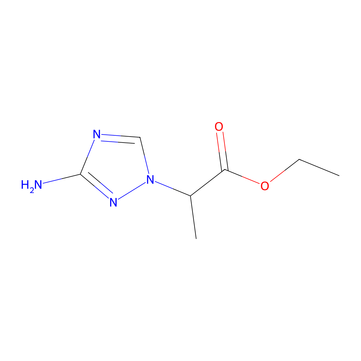 Ethyl 2-(3-amino-1h-1,2,4-triazol-1-yl)propanoate molecular structure, CAS 1248680-44-5