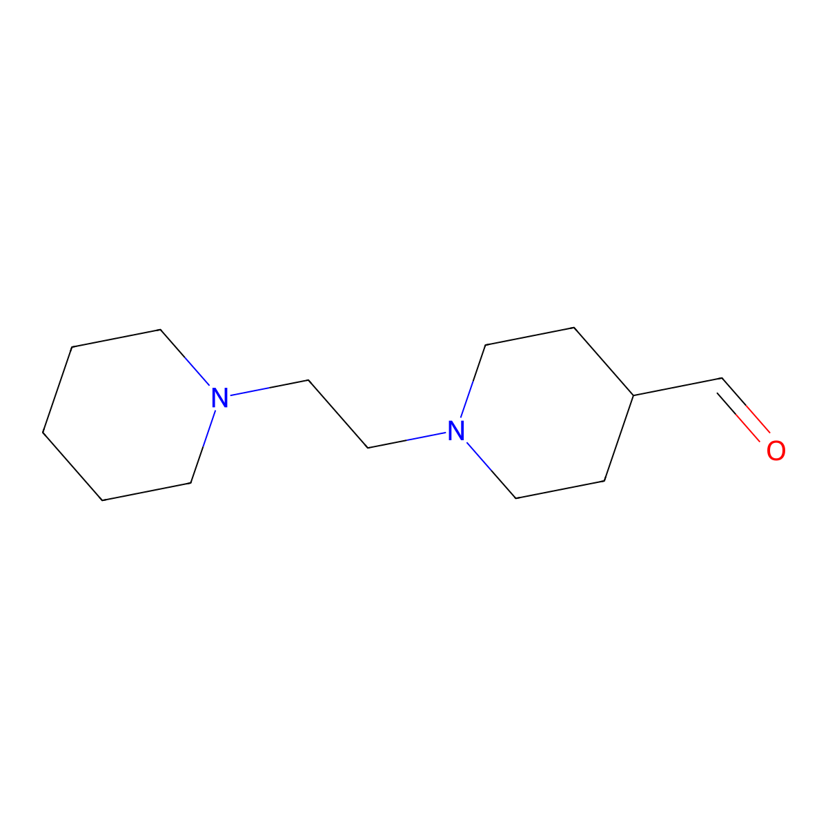 1-[2-(Piperidin-1-yl)ethyl]piperidine-4-carbaldehyde molecular structure, CAS 1248683-75-1