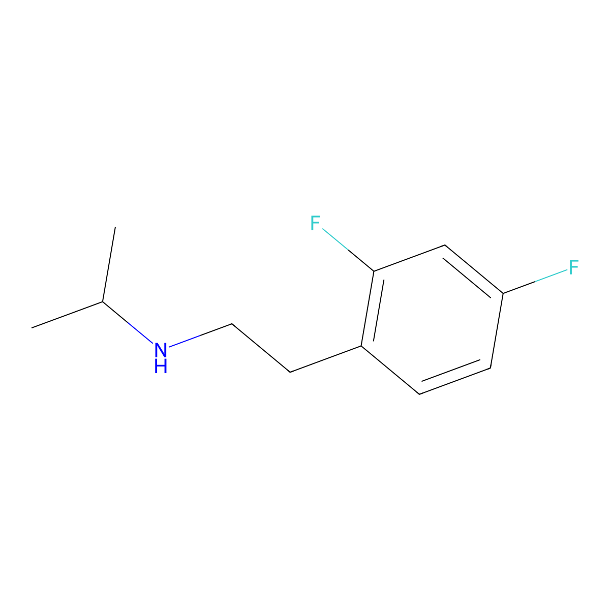 [2-(2,4-Difluorophenyl)ethyl](propan-2-yl)amine molecular structure, CAS 1248684-17-4