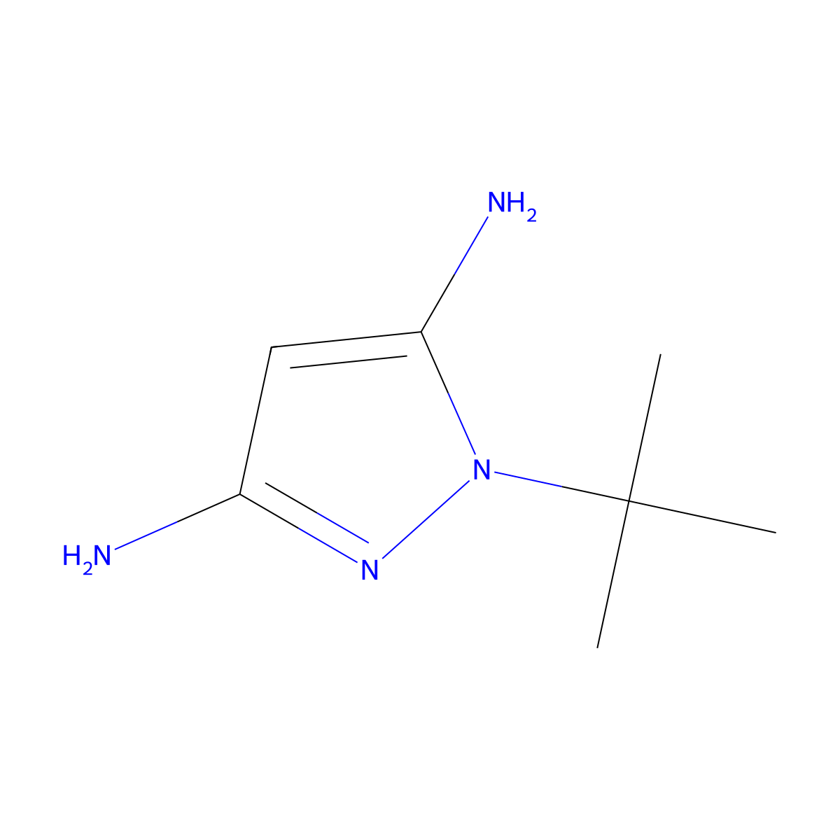 1-tert-butyl-1H-pyrazole-3,5-diamine molecular structure, CAS 1248686-50-1