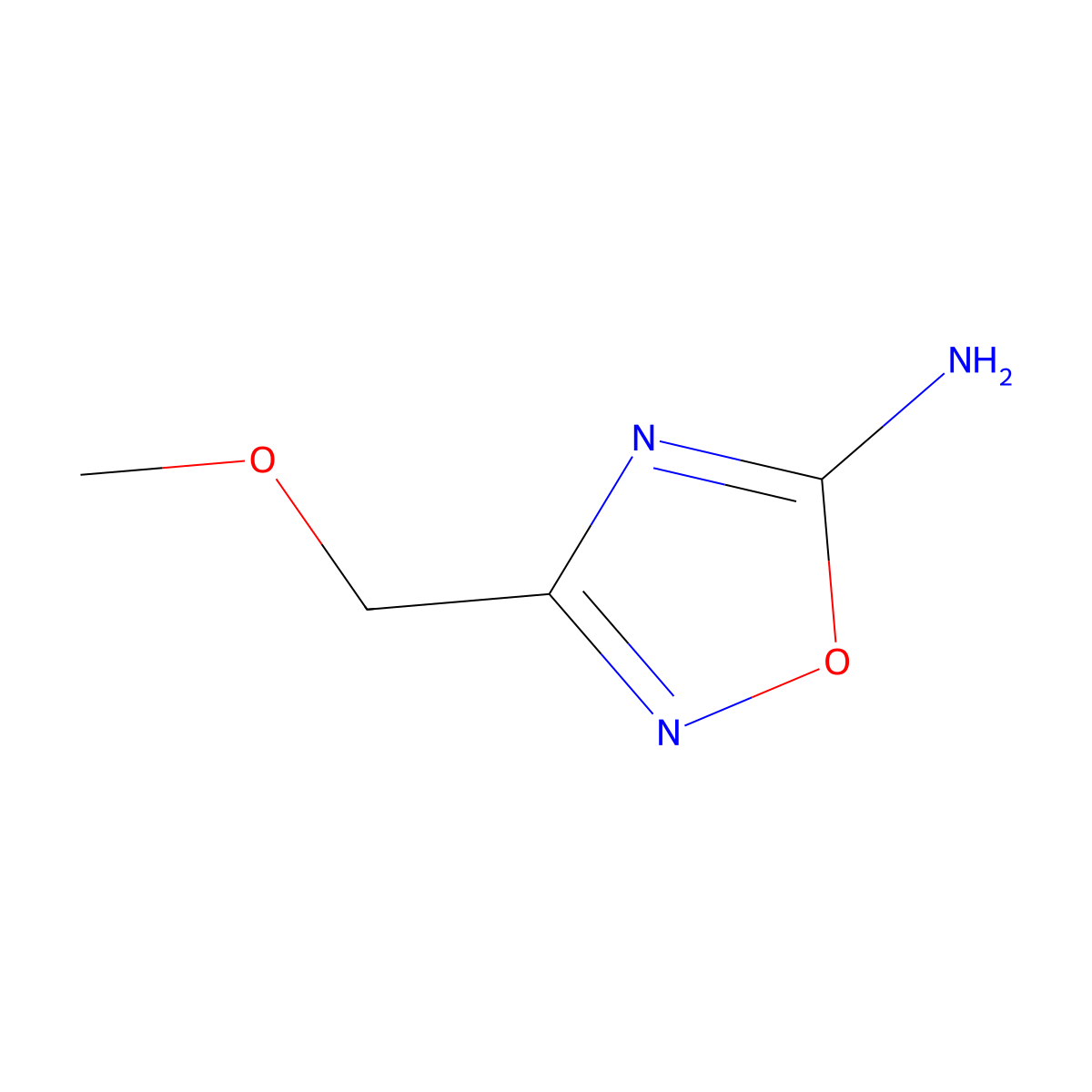 3-(Methoxymethyl)-1,2,4-oxadiazol-5-amine molecular structure, CAS 1248686-68-1