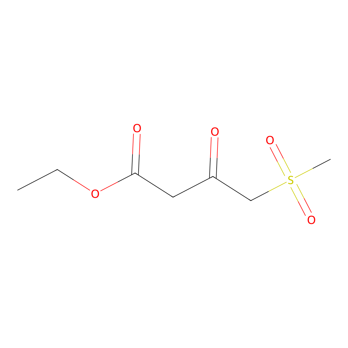 Ethyl 4-(methylsulfonyl)-3-oxobutanoate molecular structure, CAS 1248686-73-8