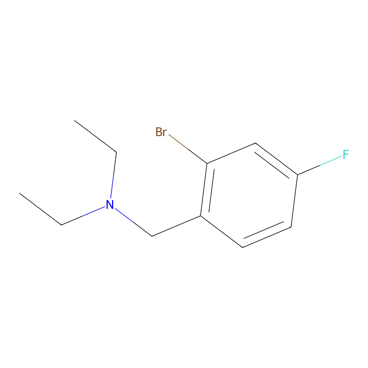 N-(2-bromo-4-fluorobenzyl)-N-ethylethanamine molecular structure, CAS 1248687-30-0