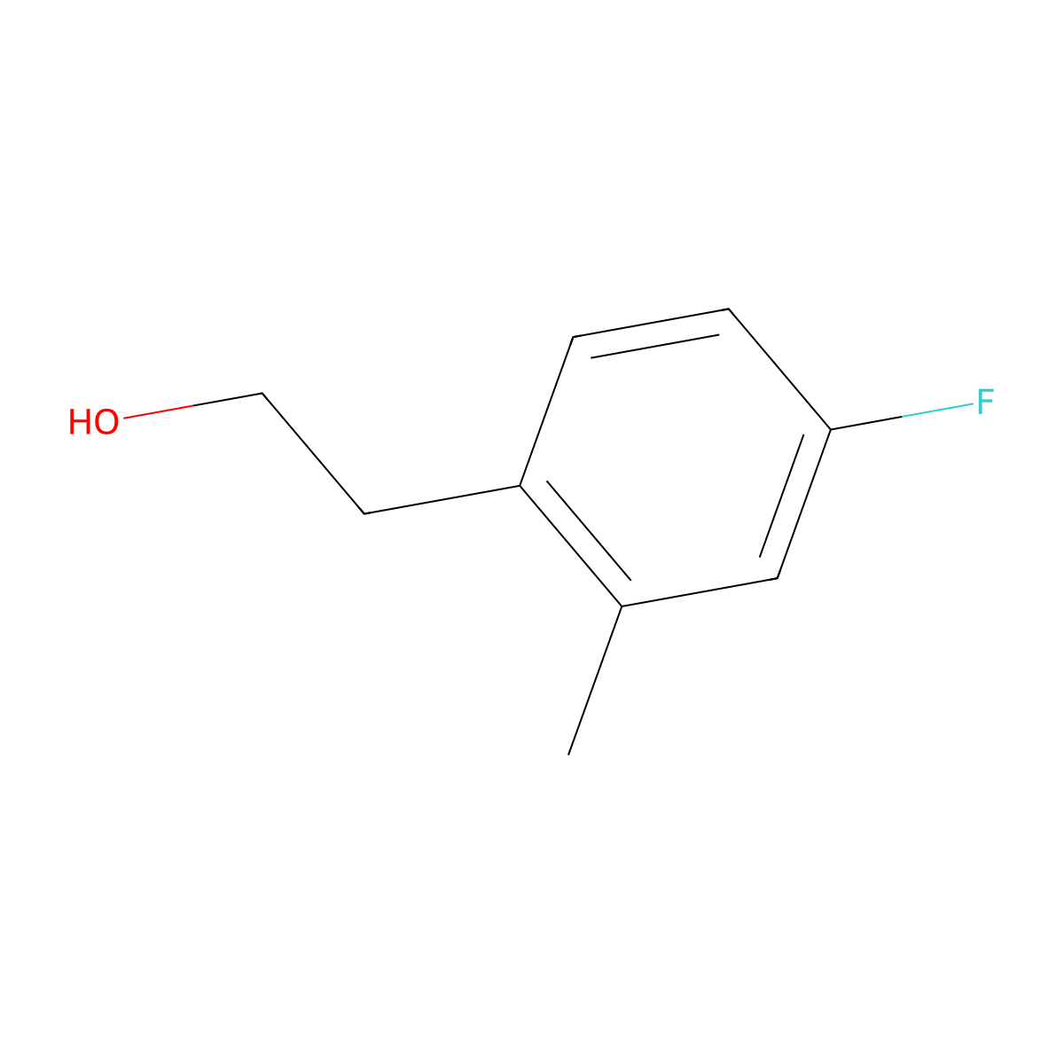 4-Fluoro-2-methylphenethyl alcohol molecular structure, CAS 124869-88-1