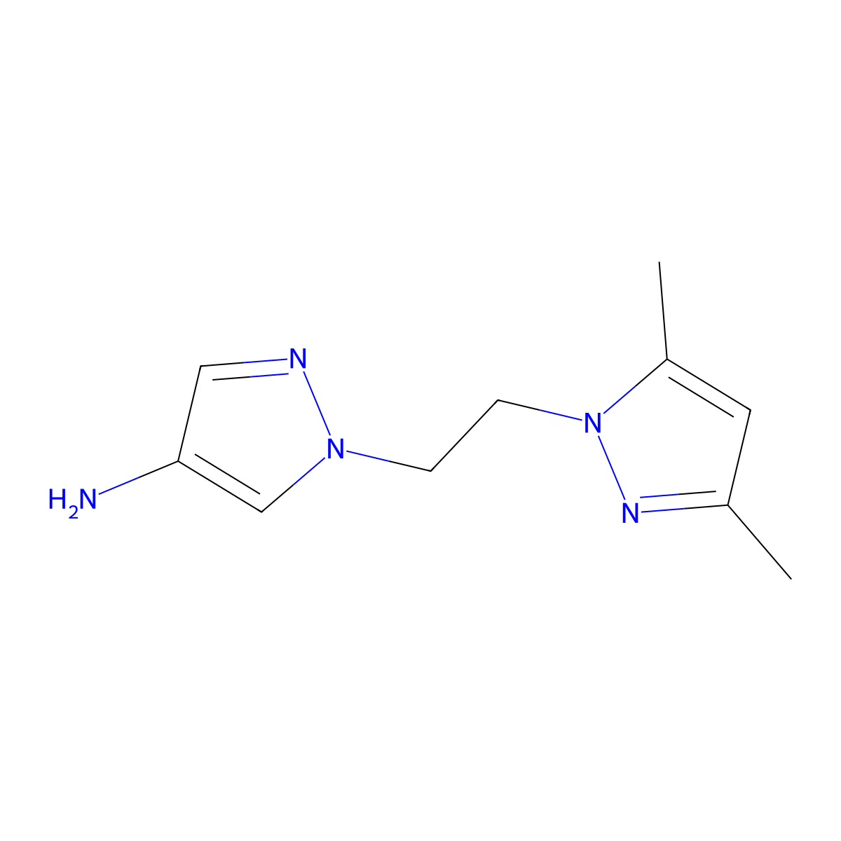 1-(2-(3,5-Dimethyl-1h-pyrazol-1-yl)ethyl)-1h-pyrazol-4-amine molecular structure, CAS 1248690-08-5
