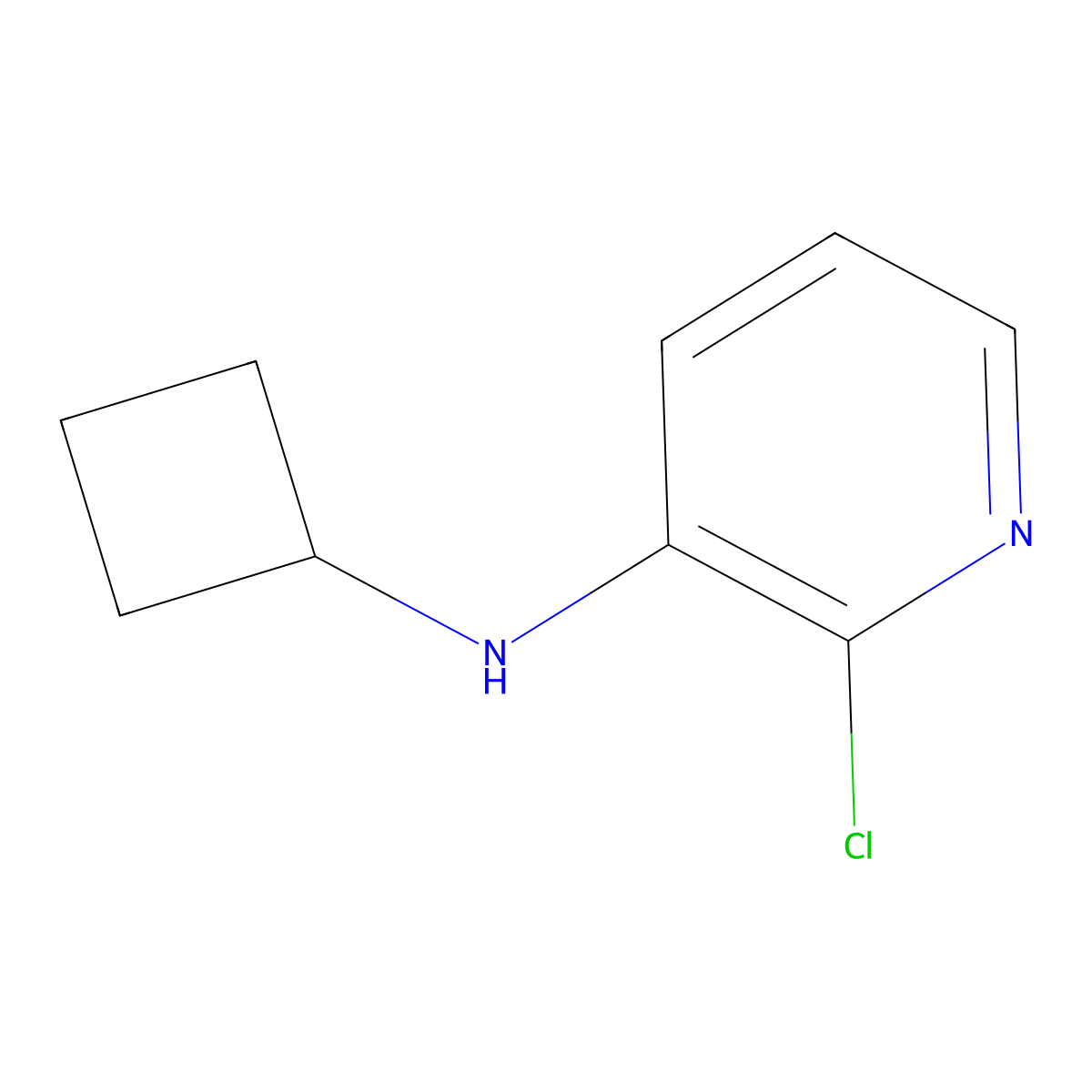 2-chloro-N-cyclobutylpyridin-3-amine molecular structure, CAS 1248693-17-5