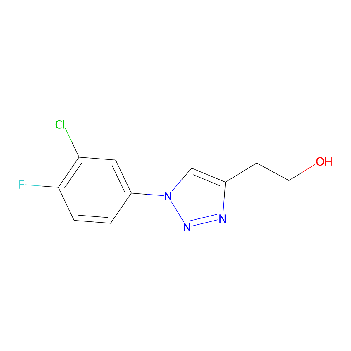 2-[1-(3-chloro-4-fluorophenyl)-1H-1,2,3-triazol-4-yl]ethan-1-ol molecular structure, CAS 1248694-51-0