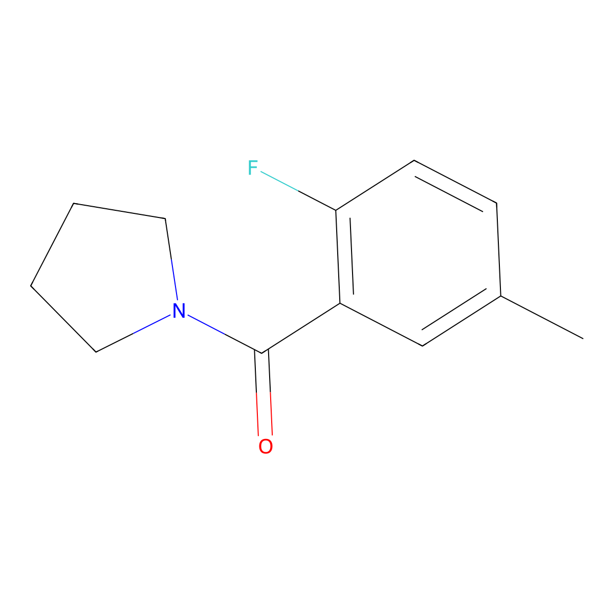 1-(2-Fluoro-5-methylbenzoyl)pyrrolidine molecular structure, CAS 1248696-80-1
