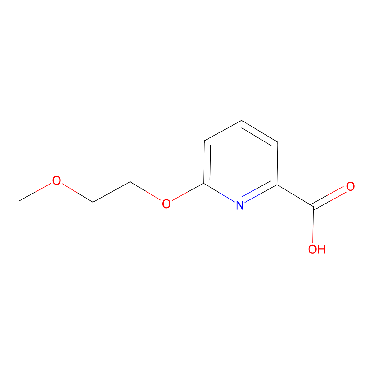 6-(2-Methoxyethoxy)pyridine-2-carboxylic acid molecular structure, CAS 1248697-20-2