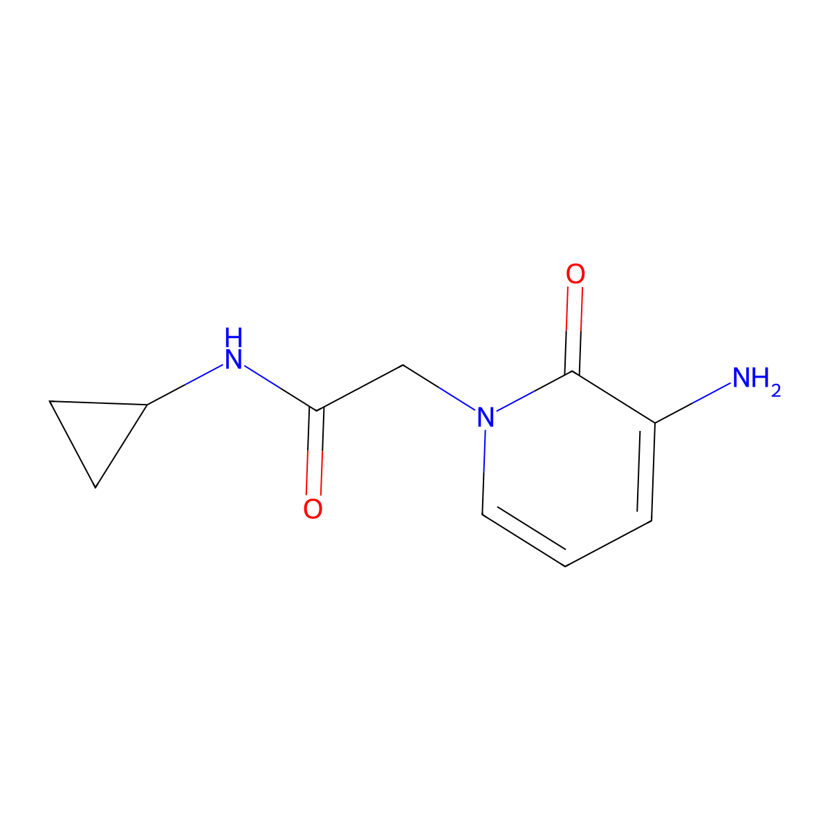 2-(3-Amino-2-oxopyridin-1(2H)-yl)-N-cyclopropylacetamide molecular structure, CAS 1248697-34-8