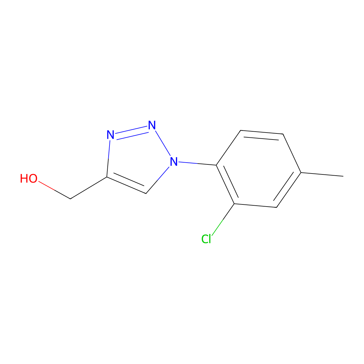 [1-(2-chloro-4-methylphenyl)-1H-1,2,3-triazol-4-yl]methanol molecular structure, CAS 1248698-16-9