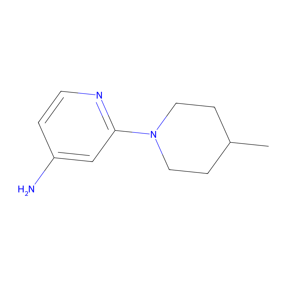 2-(4-Methylpiperidin-1-yl)pyridin-4-amine molecular structure, CAS 1248700-57-3
