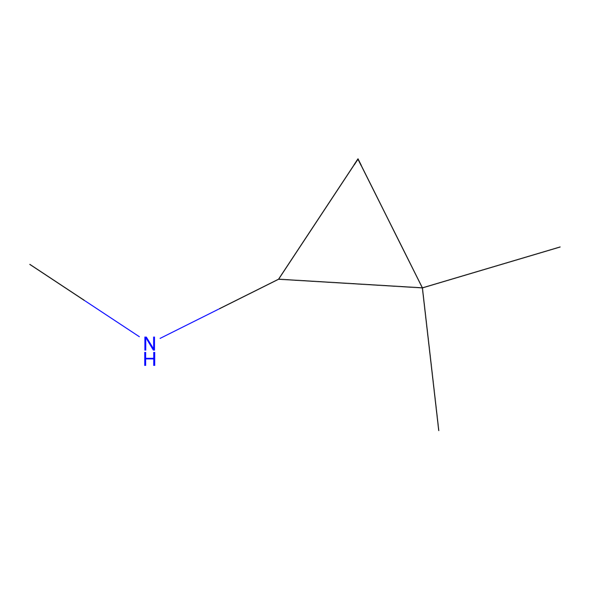 N,2,2-trimethylcyclopropan-1-amine molecular structure, CAS 1248701-12-3
