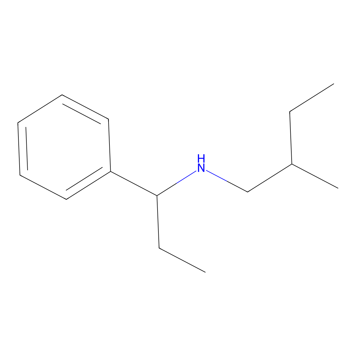 (2-Methylbutyl)(1-phenylpropyl)amine molecular structure, CAS 1248701-28-1