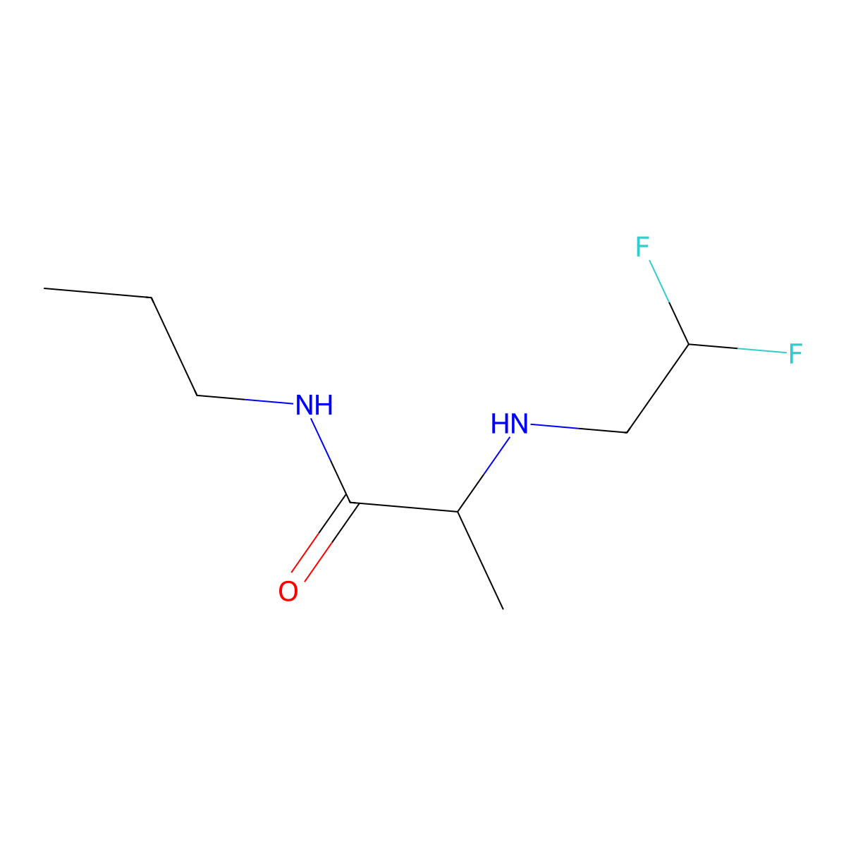 2-((2,2-Difluoroethyl)amino)-N-propylpropanamide molecular structure, CAS 1248701-75-8