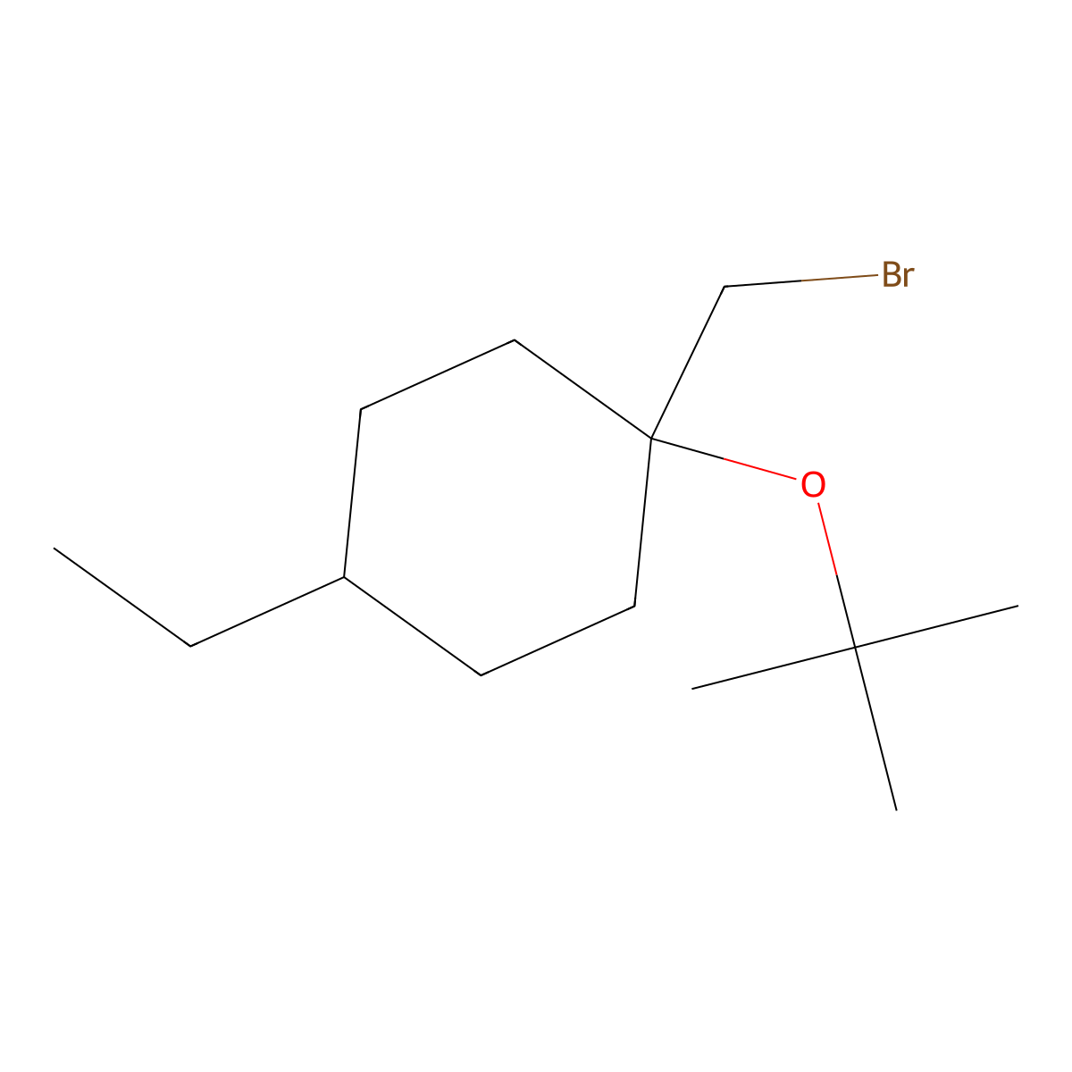 1-(Bromomethyl)-1-(tert-butoxy)-4-ethylcyclohexane molecular structure, CAS 1248704-90-6