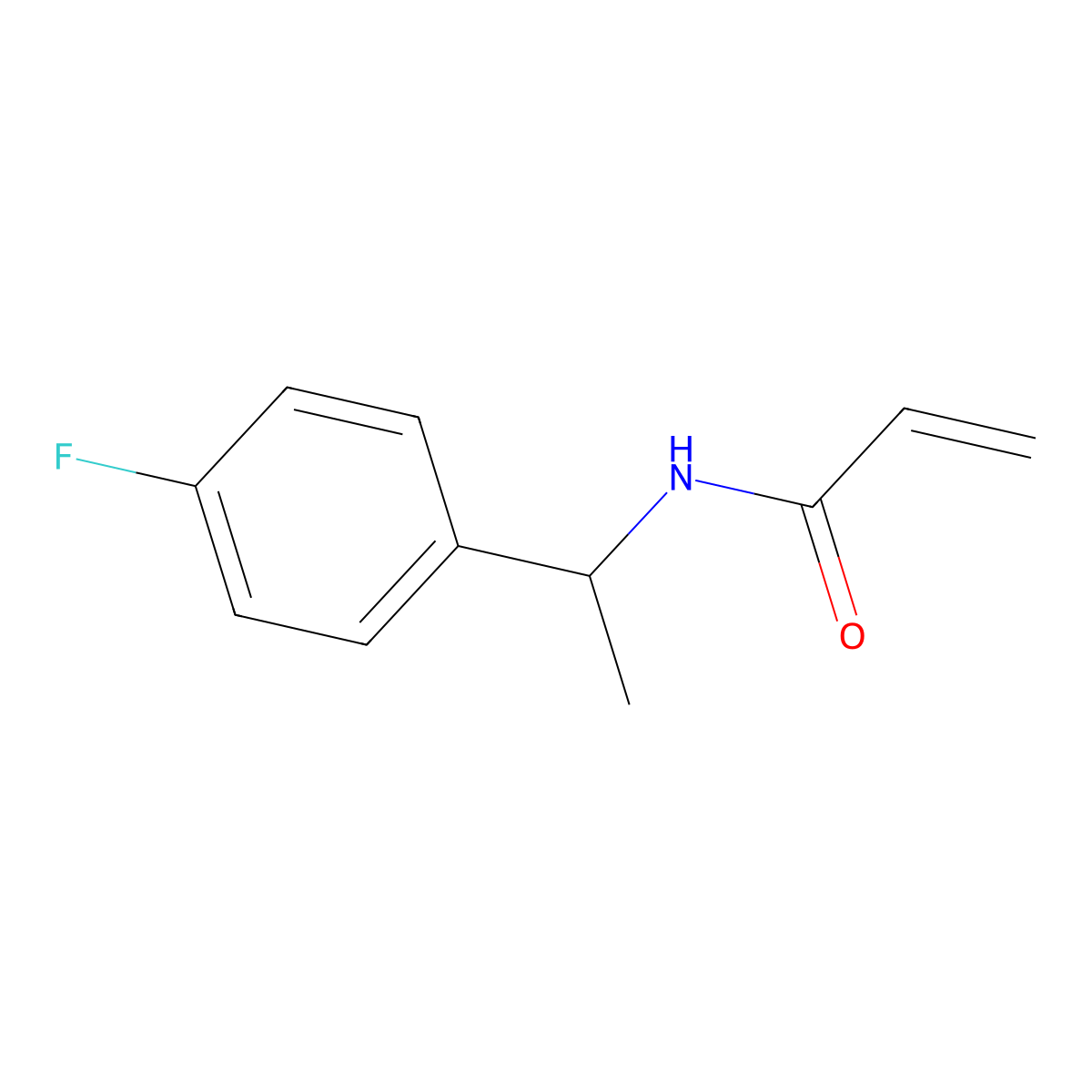 N-[1-(4-fluorophenyl)ethyl]prop-2-enamide molecular structure, CAS 1248707-14-3