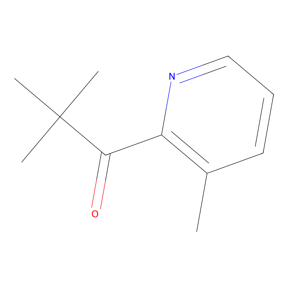 2,2-Dimethyl-1-(3-methylpyridin-2-yl)propan-1-one molecular structure, CAS 1248707-89-2
