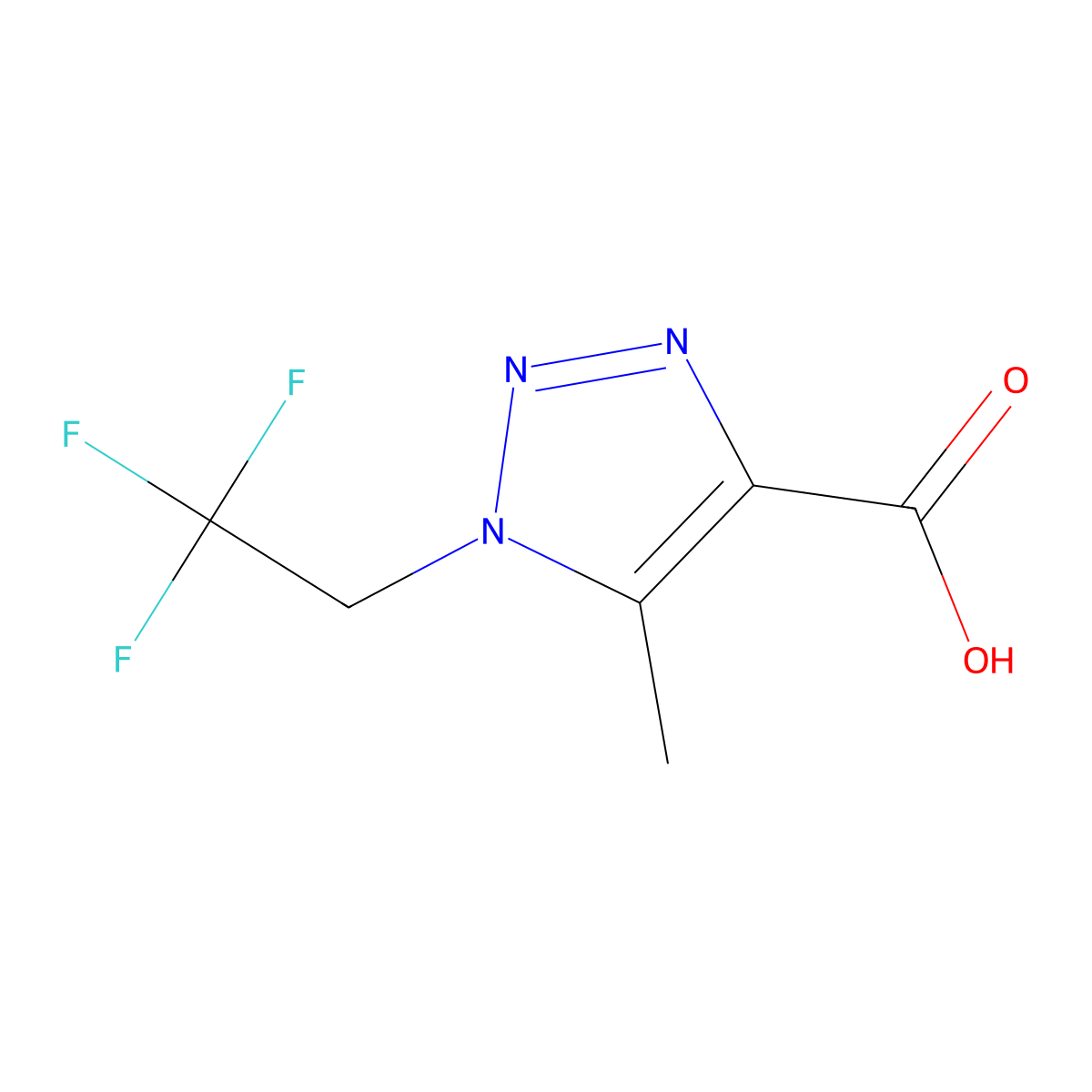 5-methyl-1-(2,2,2-trifluoroethyl)-1H-1,2,3-triazole-4-carboxylic acid molecular structure, CAS 1248712-59-5