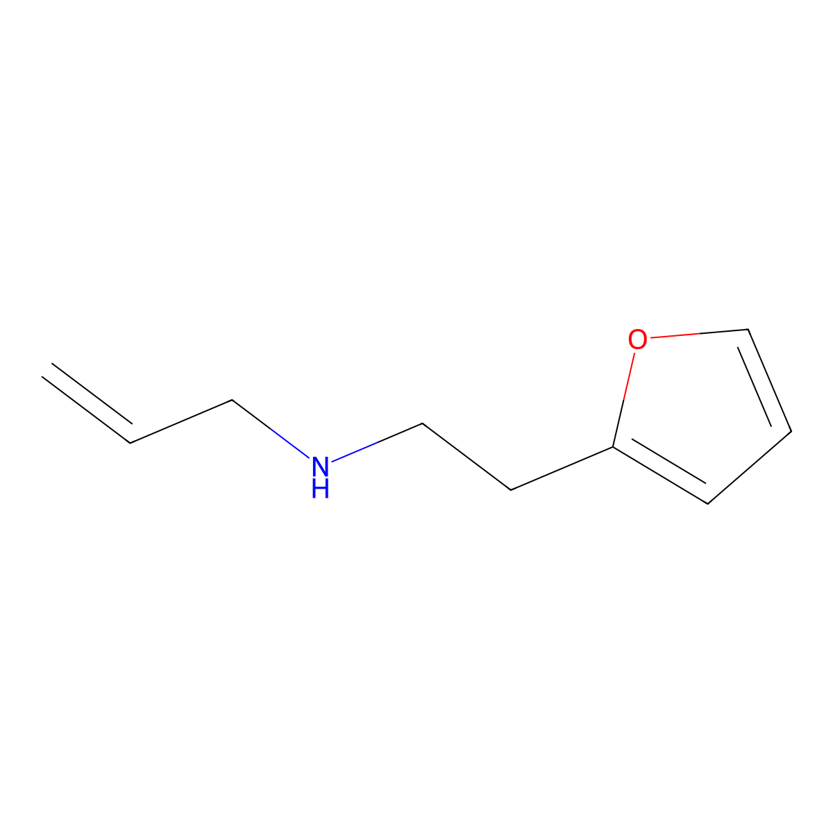 (2-(Furan-2-yl)ethyl)(prop-2-en-1-yl)amine molecular structure, CAS 1248715-33-4
