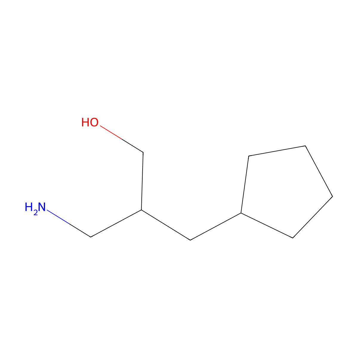 3-Amino-2-(cyclopentylmethyl)propan-1-ol molecular structure, CAS 1248717-01-2