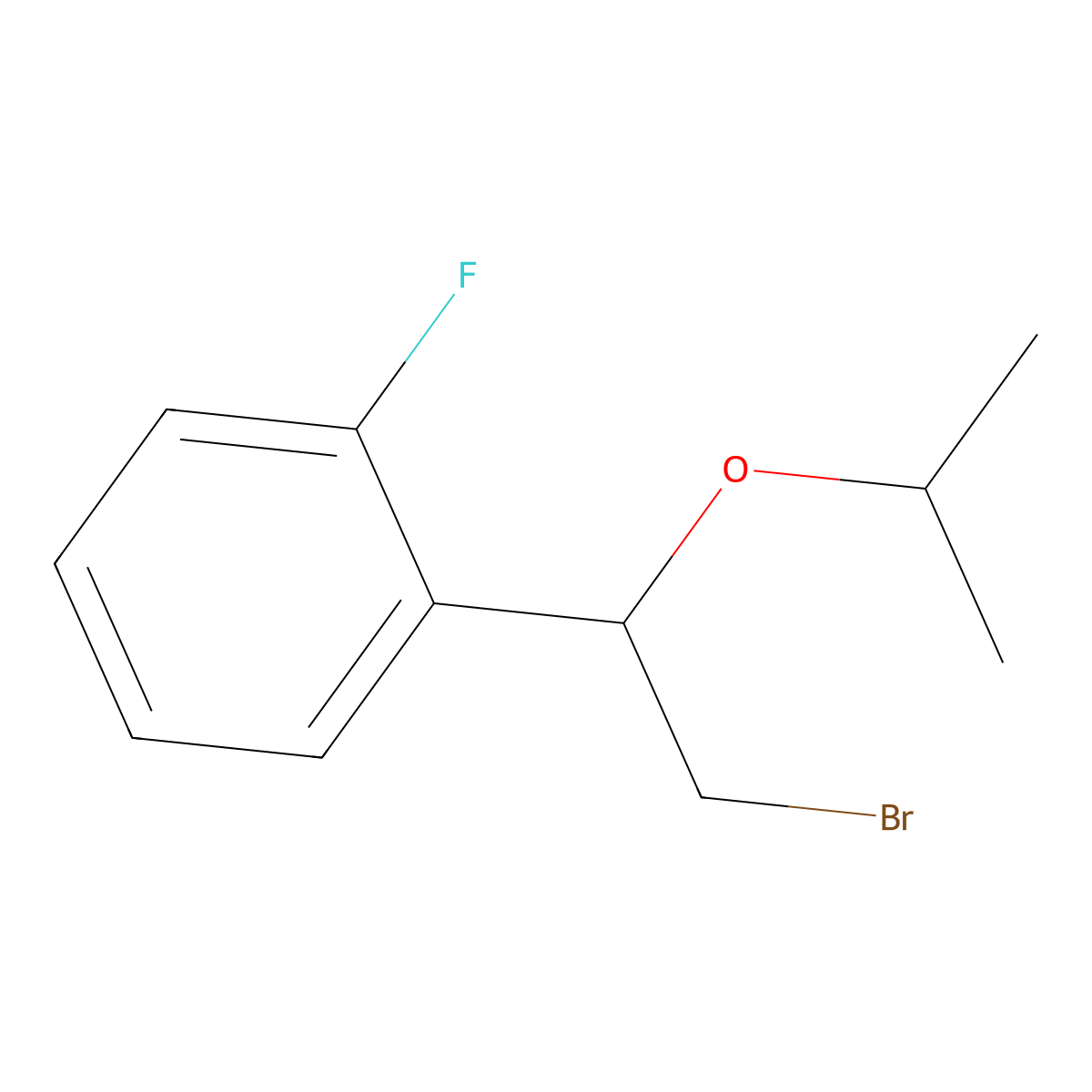 1-(2-Bromo-1-isopropoxyethyl)-2-fluorobenzene molecular structure, CAS 1248717-83-0