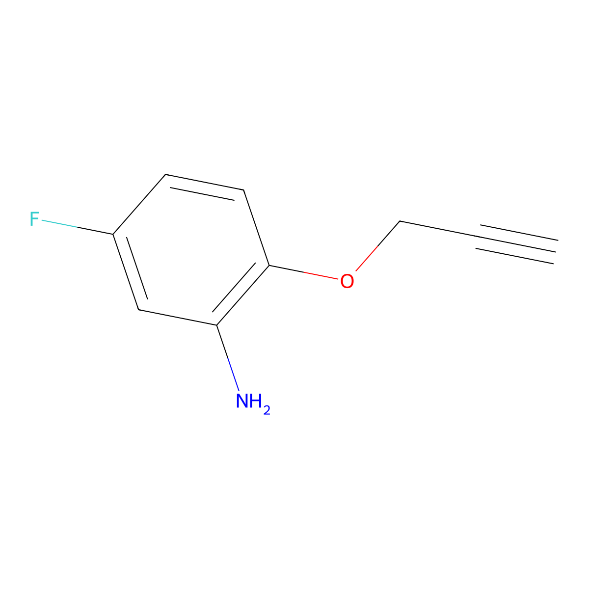 5-Fluoro-2-(prop-2-yn-1-yloxy)aniline molecular structure, CAS 1248718-28-6