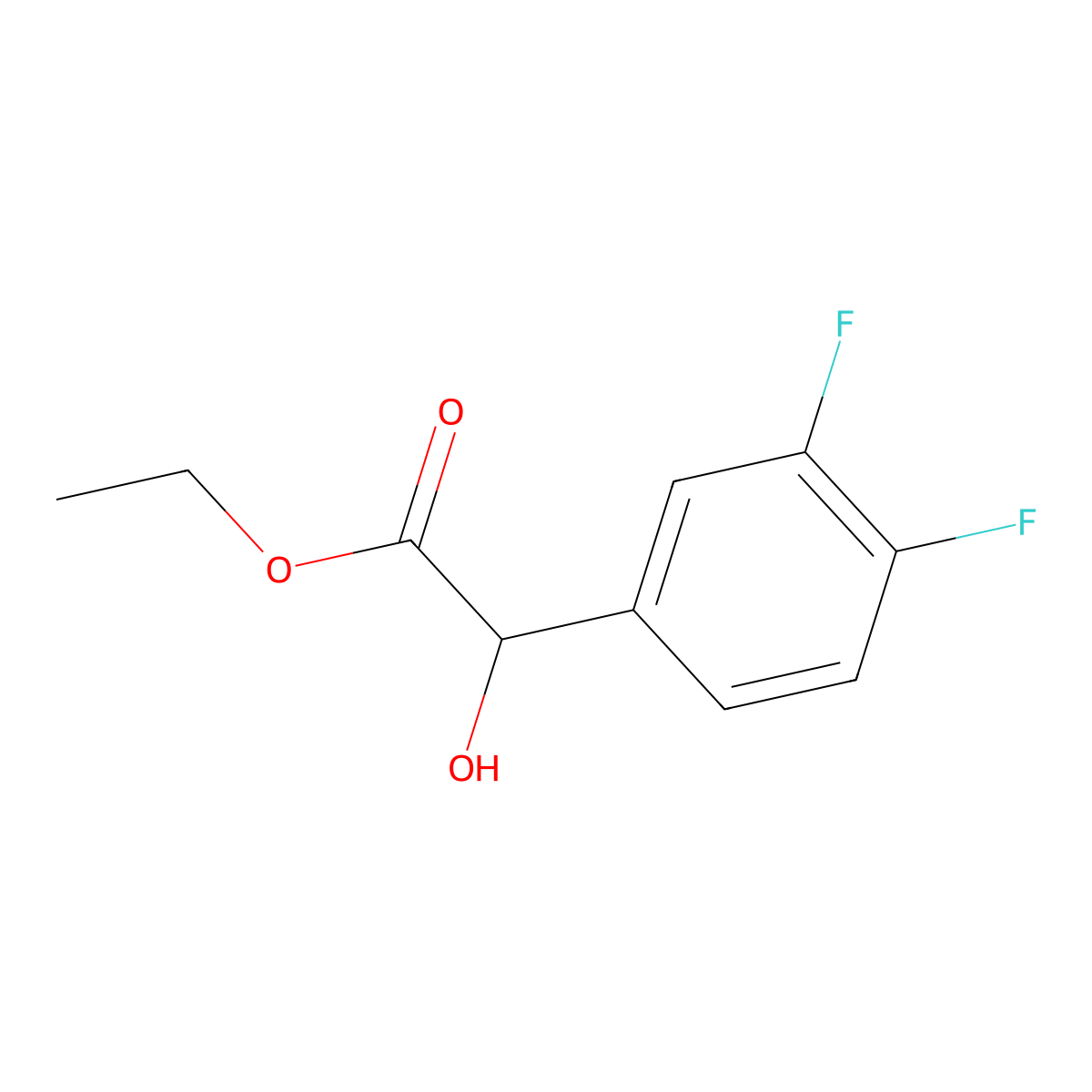 Ethyl 2-(3,4-difluorophenyl)-2-hydroxyacetate molecular structure, CAS 1248719-87-0