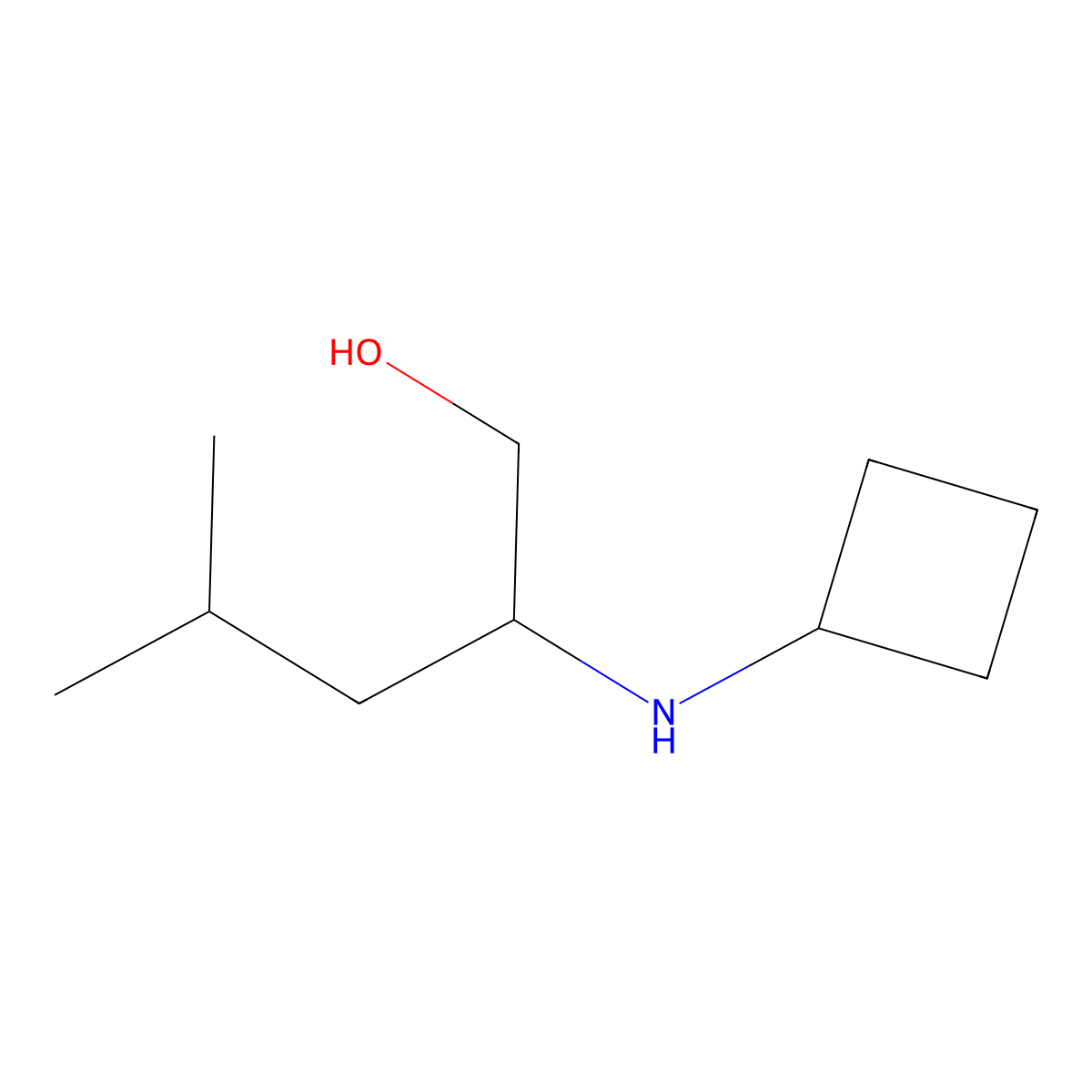 2-(Cyclobutylamino)-4-methylpentan-1-ol molecular structure, CAS 1248721-16-5