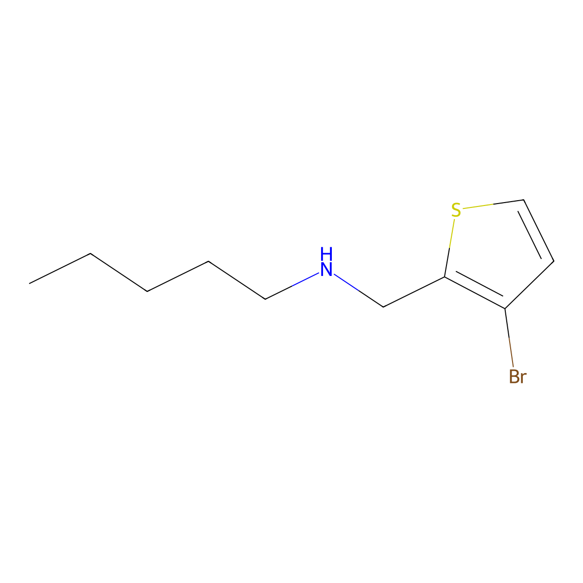 [(3-Bromothiophen-2-yl)methyl](pentyl)amine molecular structure, CAS 1248722-52-2