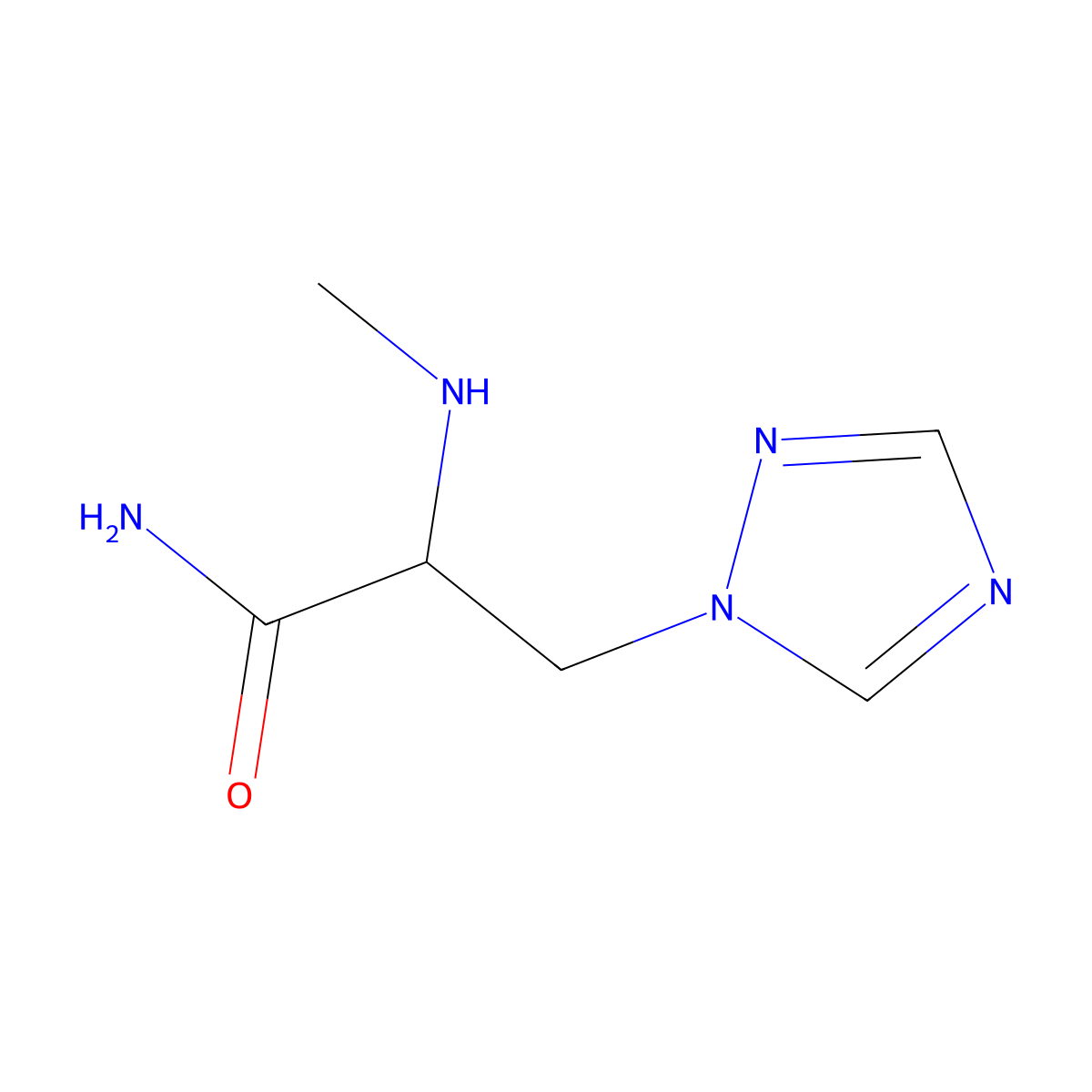 2-(Methylamino)-3-(1h-1,2,4-triazol-1-yl)propanamide molecular structure, CAS 1248722-76-0