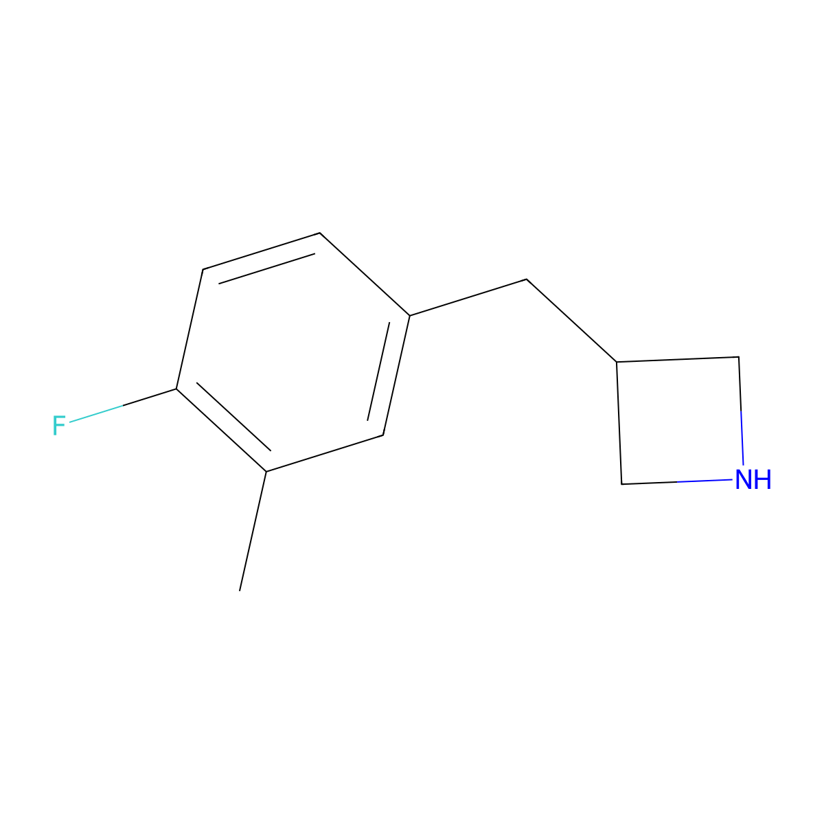 3-(4-Fluoro-3-methylbenzyl)azetidine molecular structure, CAS 1248723-52-5