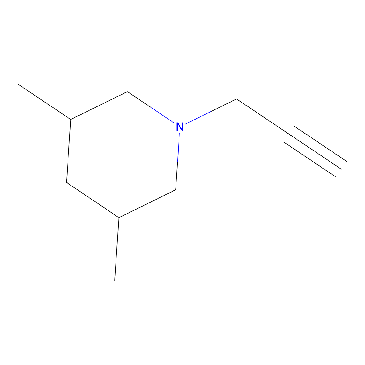 3,5-Dimethyl-1-(prop-2-yn-1-yl)piperidine molecular structure, CAS 1248724-06-2