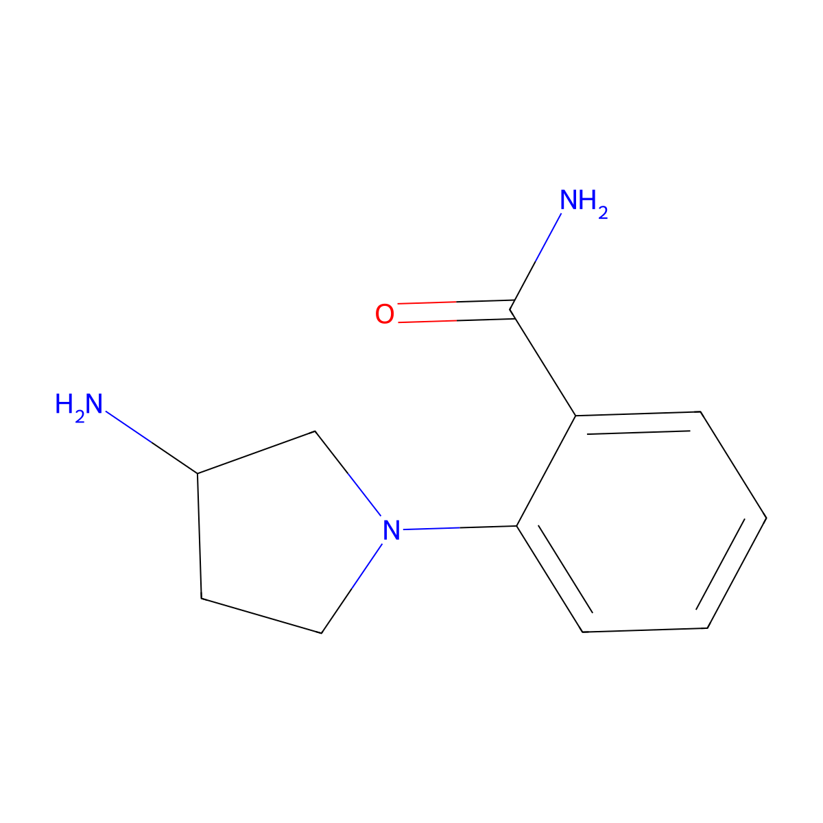 2-(3-Aminopyrrolidin-1-yl)benzamide molecular structure, CAS 1248724-48-2