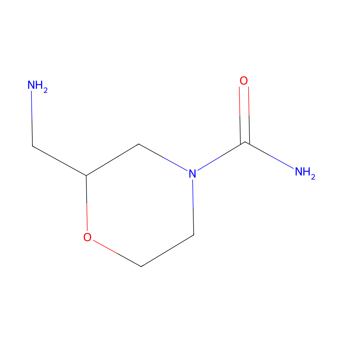 2-(Aminomethyl)morpholine-4-carboxamide molecular structure, CAS 1248727-03-8