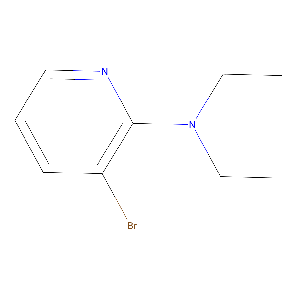 3-bromo-N,N-diethylpyridin-2-amine molecular structure, CAS 1248729-13-6