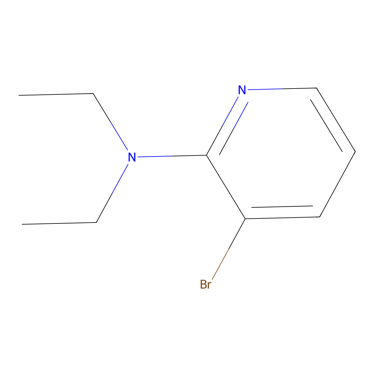 3-bromo-N,N-diethylpyridin-2-amine molecular structure, CAS 1248729-13-6