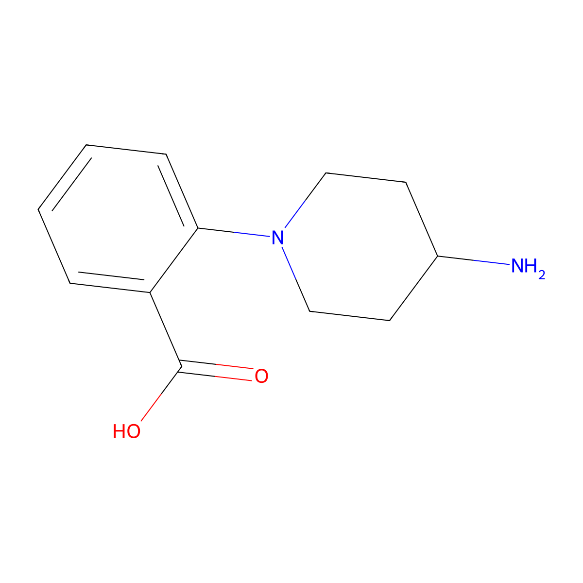 2-(4-Aminopiperidin-1-yl)benzoic acid molecular structure, CAS 1248731-69-2