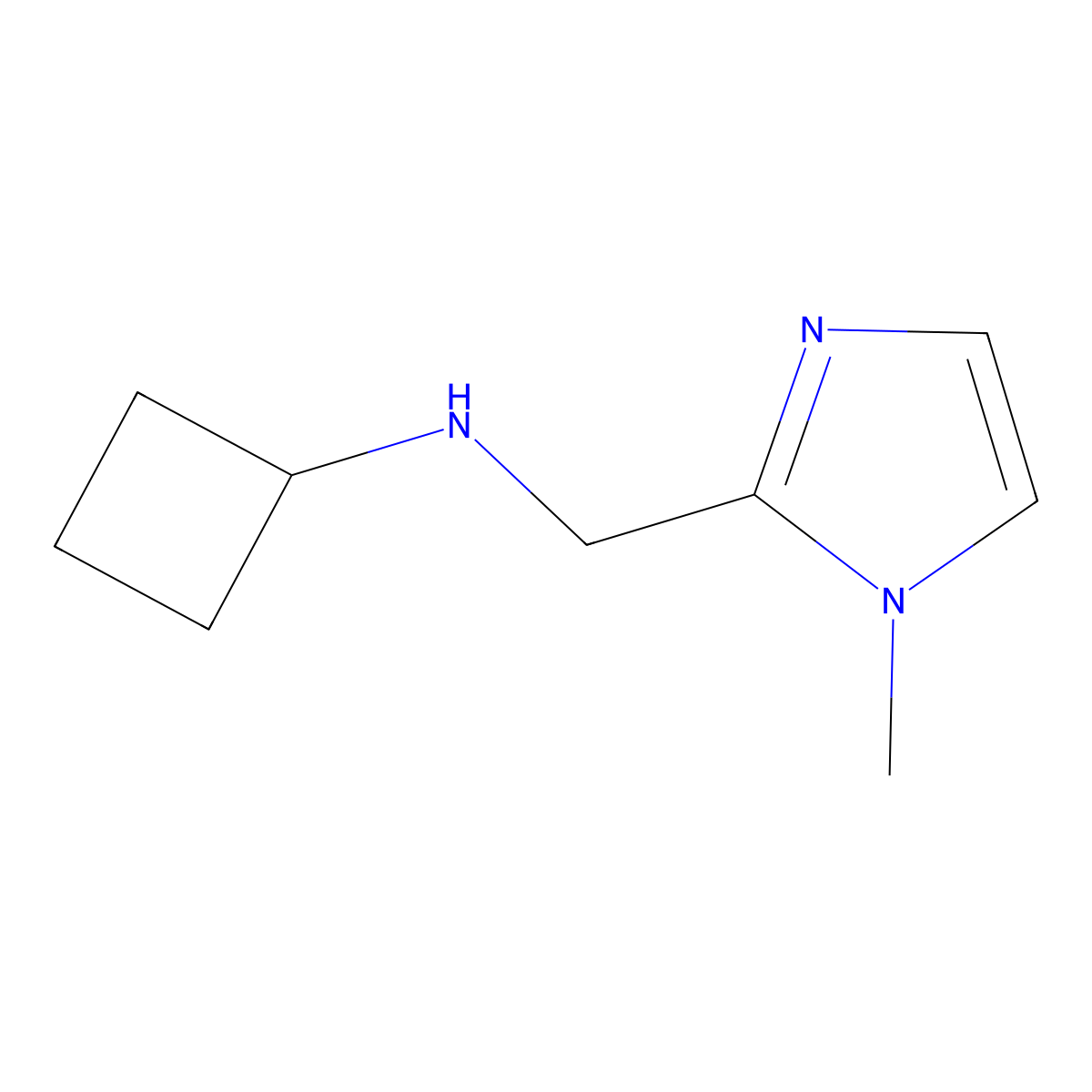 N-[(1-methyl-1H-imidazol-2-yl)methyl]cyclobutanamine molecular structure, CAS 1248731-71-6