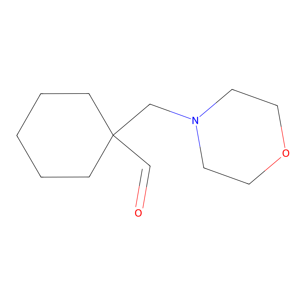 1-(Morpholin-4-ylmethyl)cyclohexane-1-carbaldehyde molecular structure, CAS 1248732-11-7