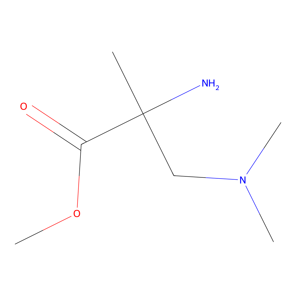 Methyl 2-amino-3-(dimethylamino)-2-methylpropanoate molecular structure, CAS 1248733-60-9