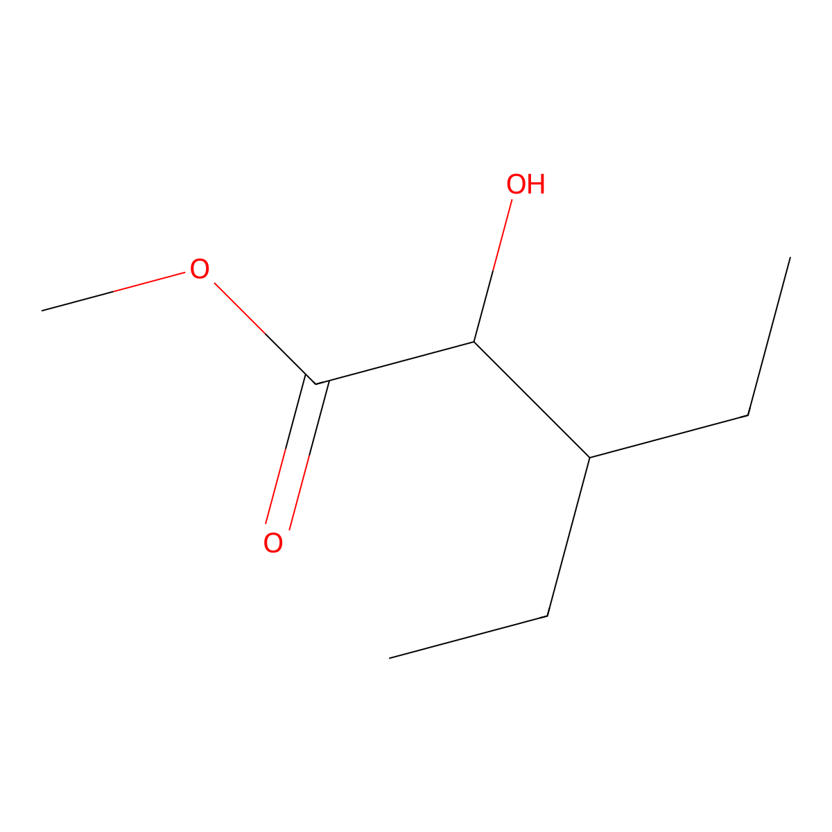 Methyl 3-ethyl-2-hydroxypentanoate molecular structure, CAS 1248736-12-0