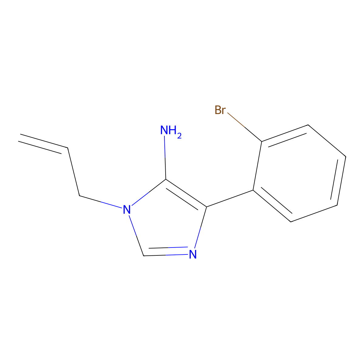 1-Allyl-4-(2-bromophenyl)-1H-imidazol-5-amine molecular structure, CAS 1248737-53-2