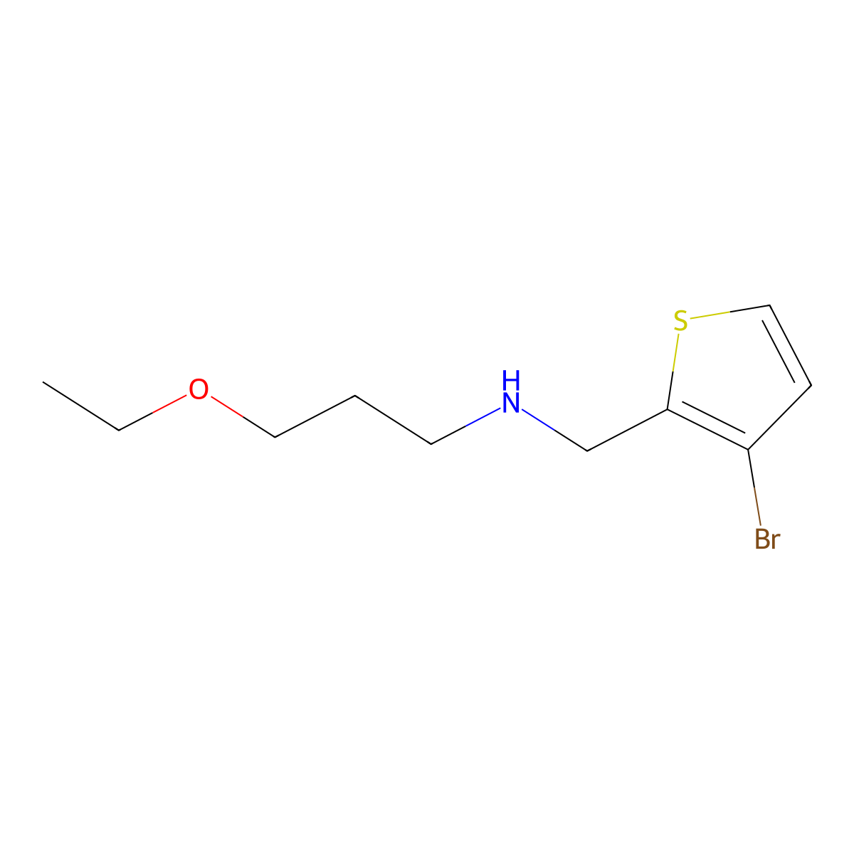 [(3-Bromothiophen-2-yl)methyl](3-ethoxypropyl)amine molecular structure, CAS 1248737-54-3