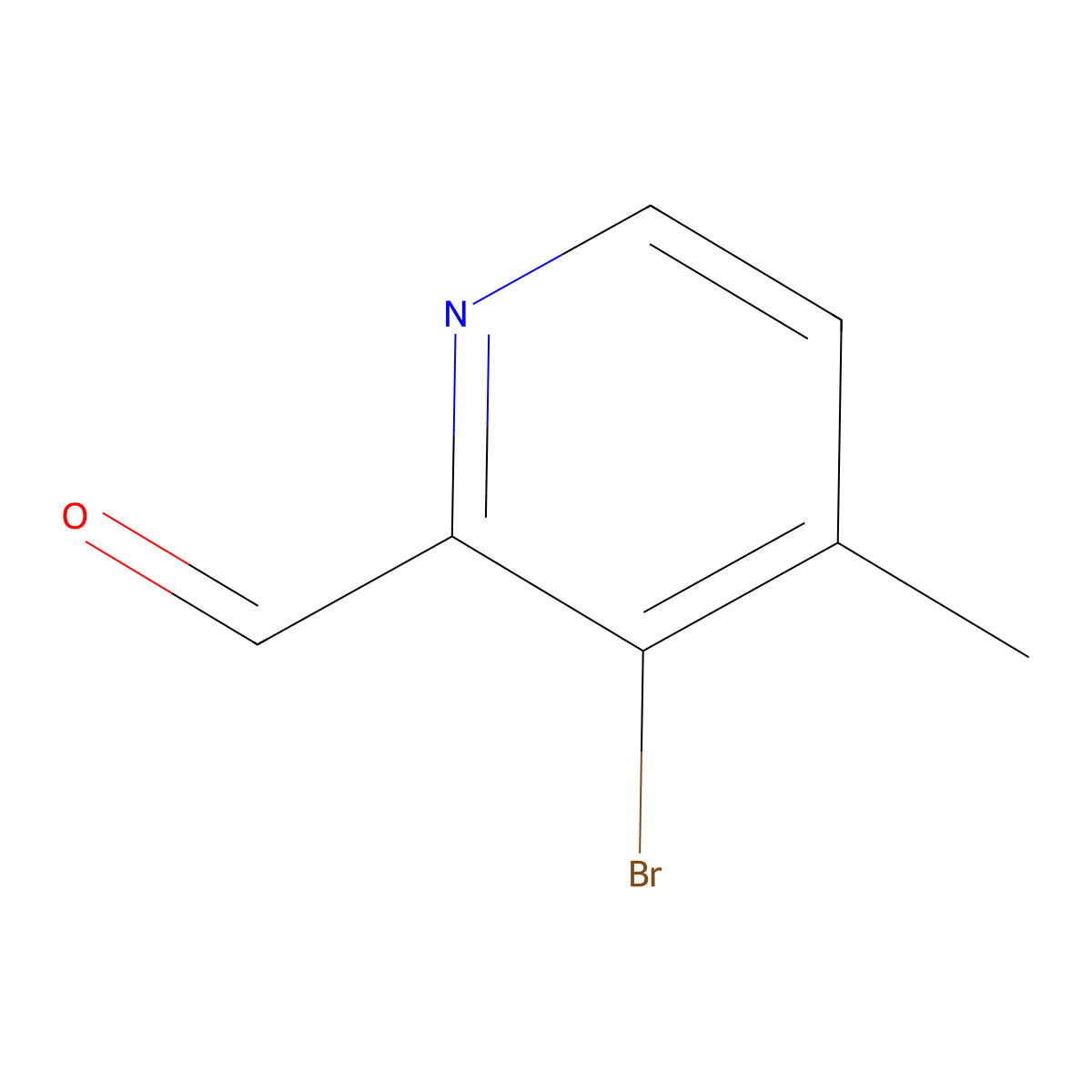 3-Bromo-4-methylpyridine-2-carbaldehyde molecular structure, CAS 1248738-15-9