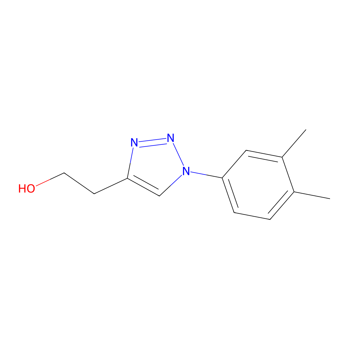 2-[1-(3,4-dimethylphenyl)-1H-1,2,3-triazol-4-yl]ethan-1-ol molecular structure, CAS 1248740-01-3