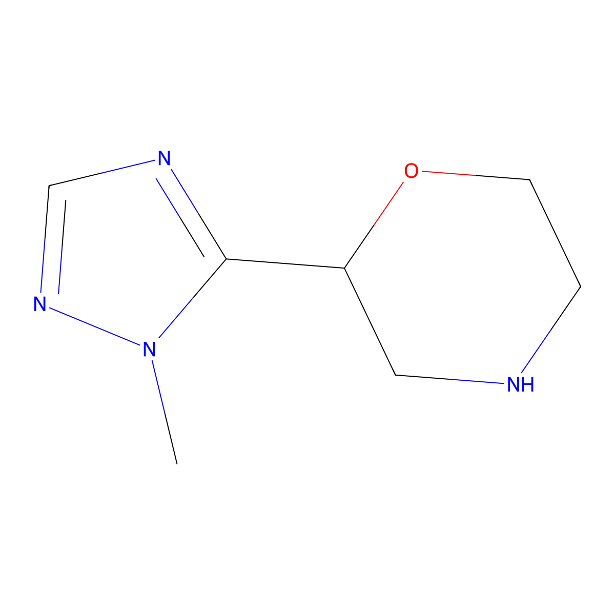 2-(1-Methyl-1h-1,2,4-triazol-5-yl)morpholine molecular structure, CAS 1248741-90-3