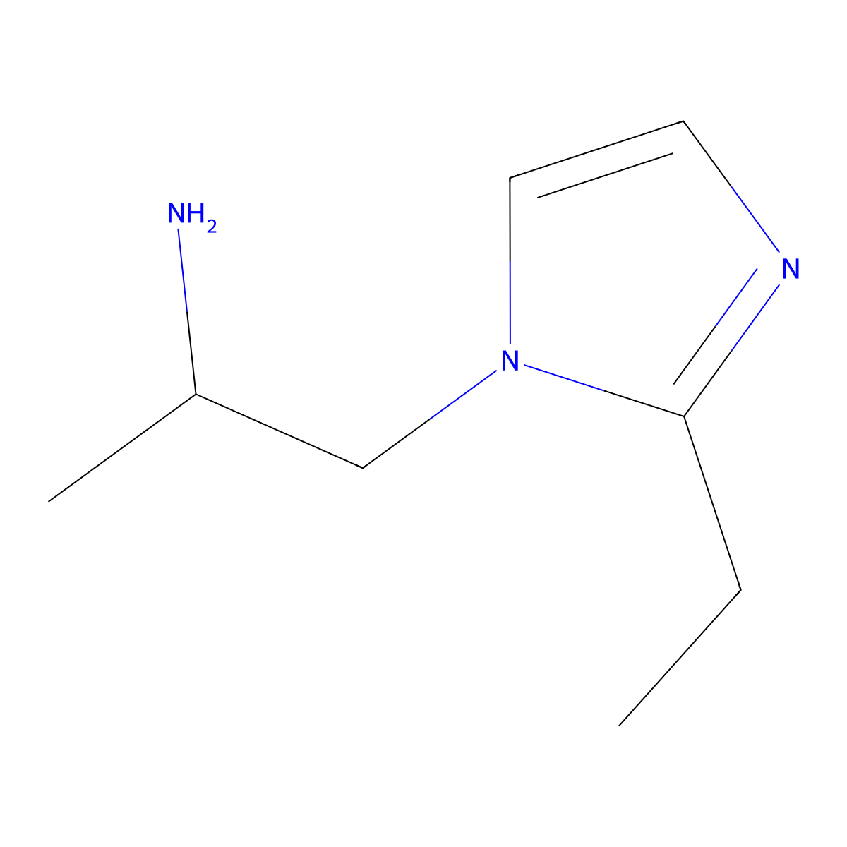 1-(2-ethyl-1H-imidazol-1-yl)propan-2-amine molecular structure, CAS 1248743-57-8